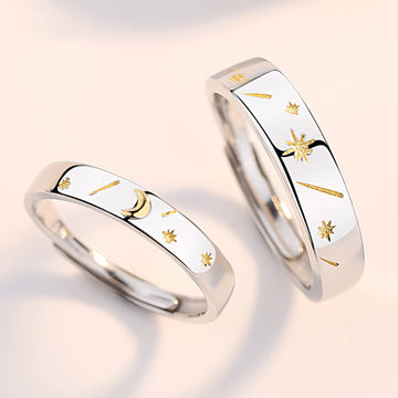 S925 Sterling Silver Men and Women Solar Rings - Image 3