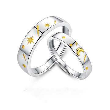 S925 Sterling Silver Men and Women Solar Rings - Image 4